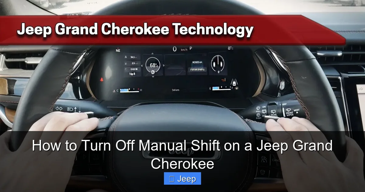 How to Turn Off Manual Shift on a Jeep Grand Cherokee