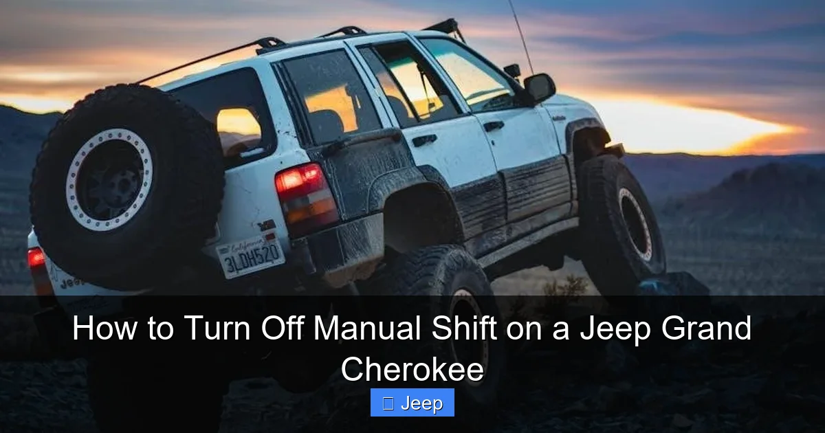 How to Turn Off Manual Shift on a Jeep Grand Cherokee