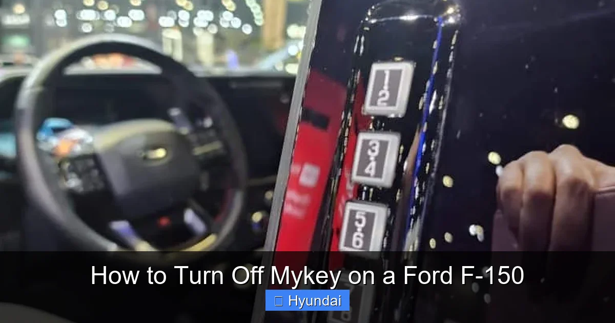How to Turn Off Mykey on a Ford F-150