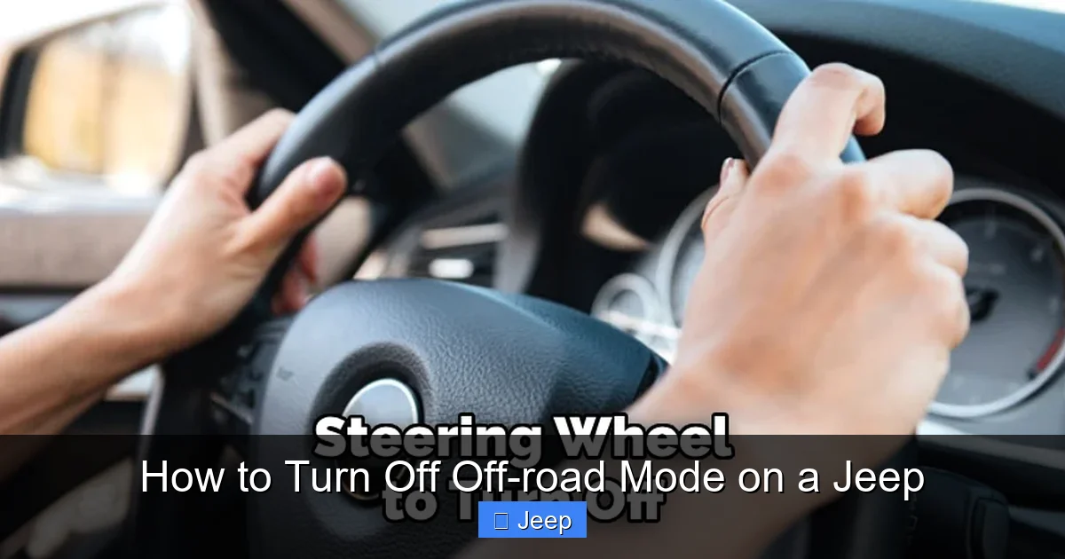 How to Turn Off Off-road Mode on a Jeep
