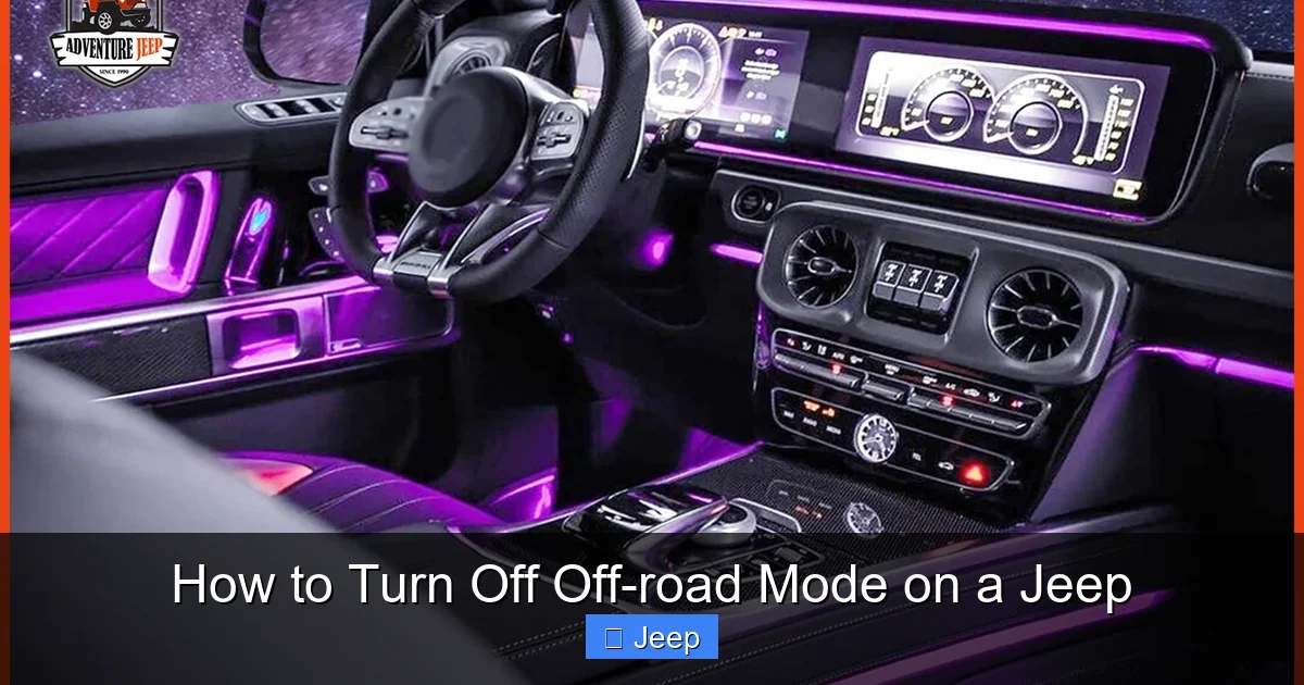 How to Turn Off Off-road Mode on a Jeep