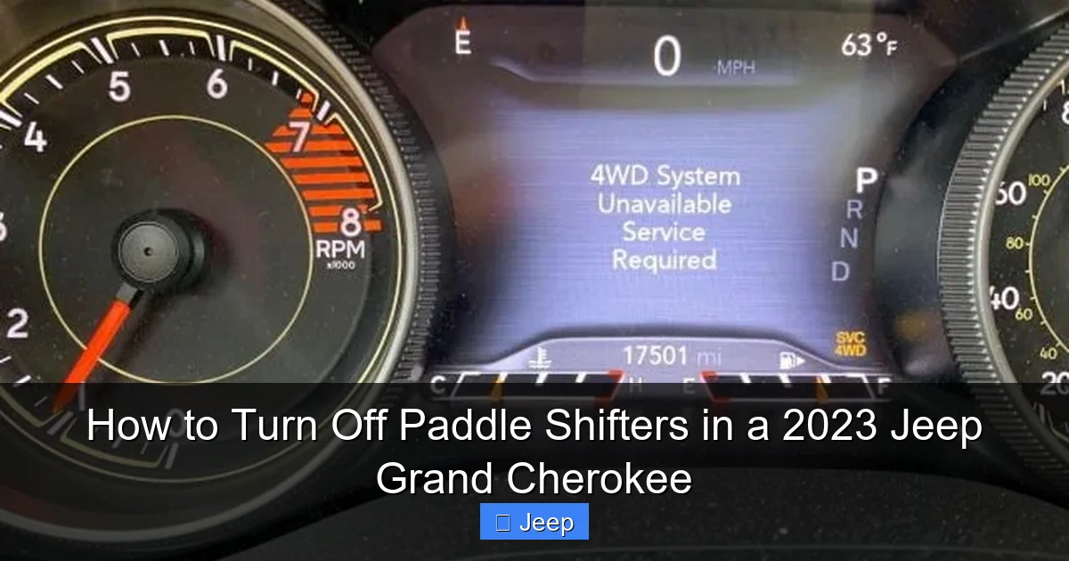 How to Turn Off Paddle Shifters in a 2023 Jeep Grand Cherokee