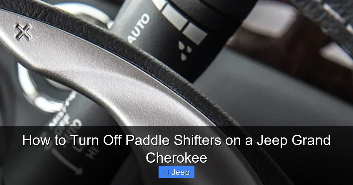 How to Turn Off Paddle Shifters on a Jeep Grand Cherokee