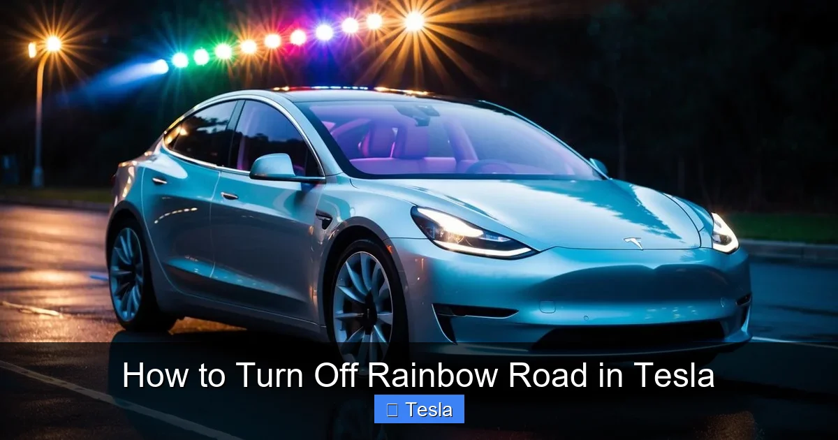 How to Turn Off Rainbow Road in Tesla
