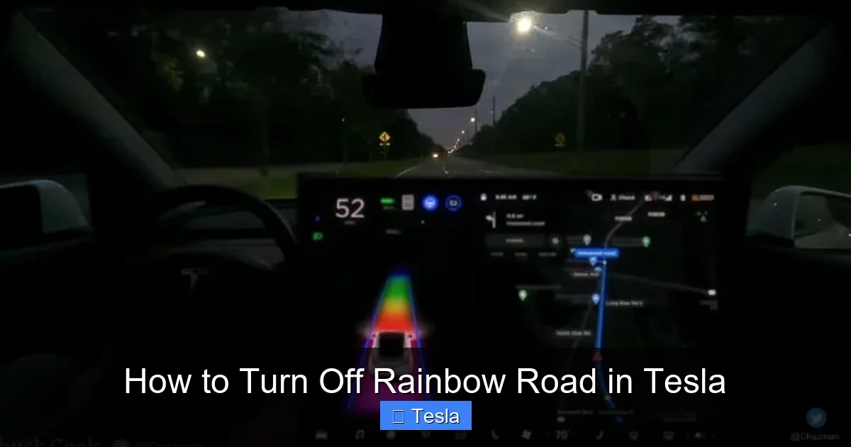 How to Turn Off Rainbow Road in Tesla