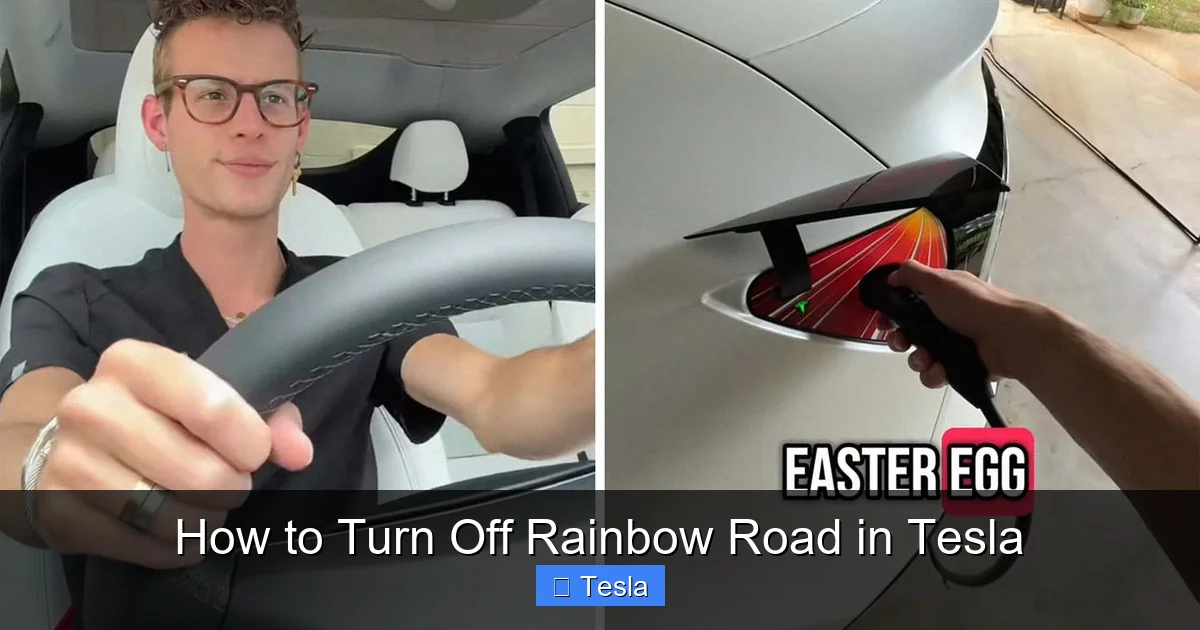How to Turn Off Rainbow Road in Tesla