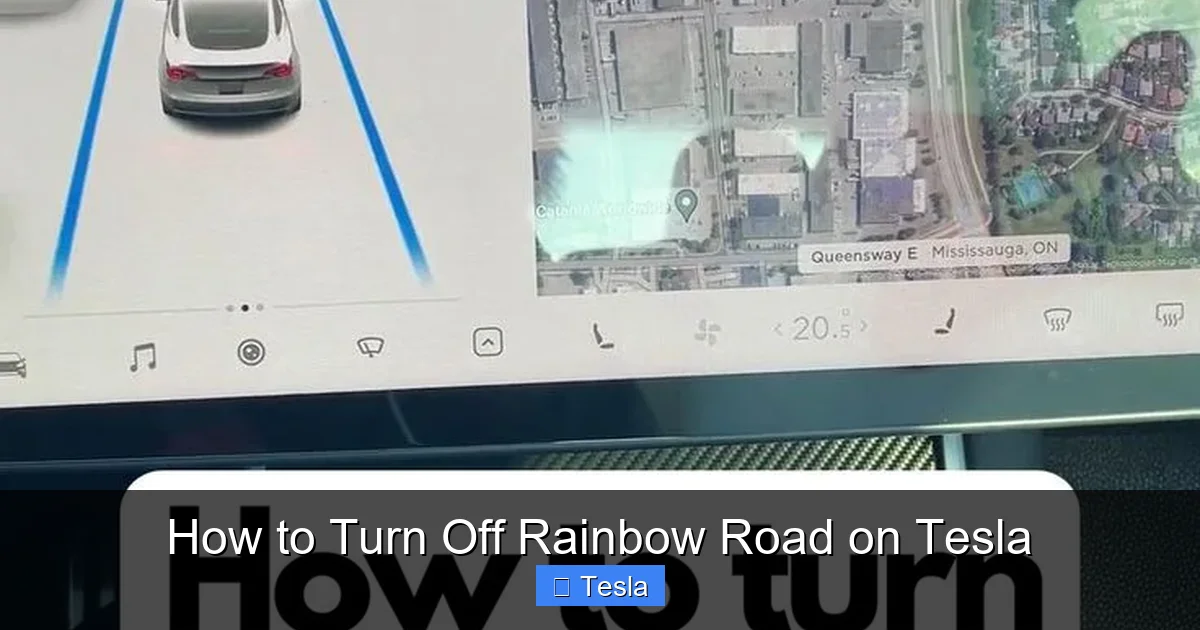 How to Turn Off Rainbow Road on Tesla