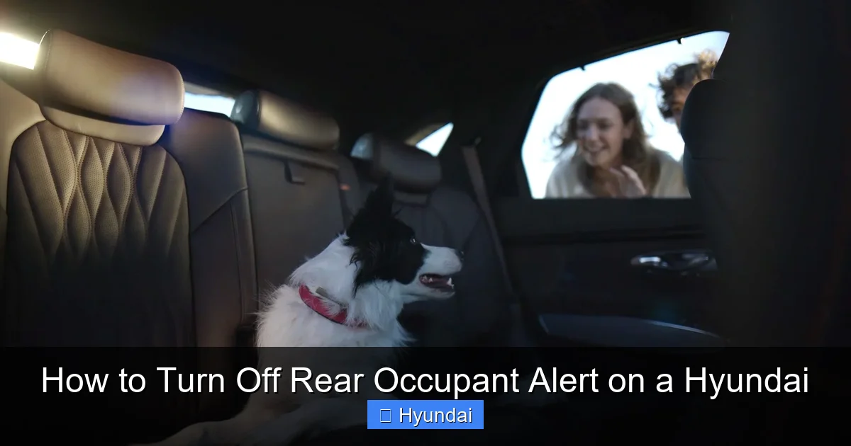 How to Turn Off Rear Occupant Alert on a Hyundai