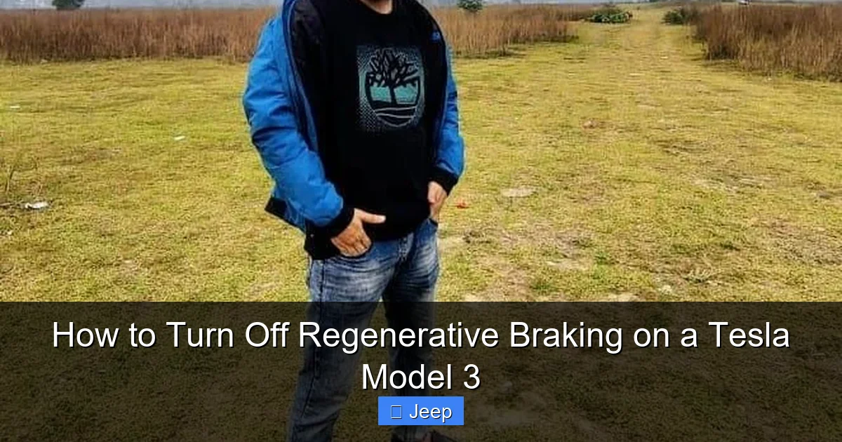 How to Turn Off Regenerative Braking on a Tesla Model 3