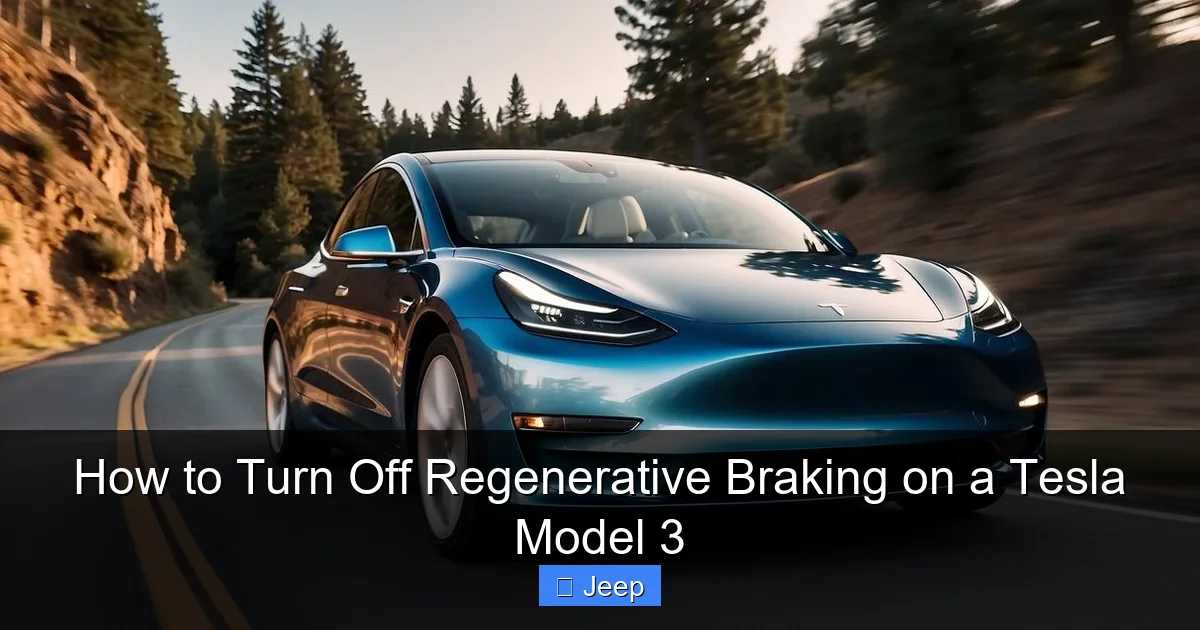 How to Turn Off Regenerative Braking on a Tesla Model 3