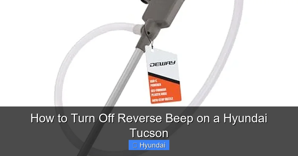 How to Turn Off Reverse Beep on a Hyundai Tucson