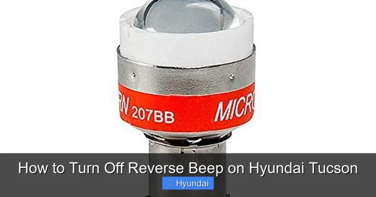 How to Turn Off Reverse Beep on Hyundai Tucson