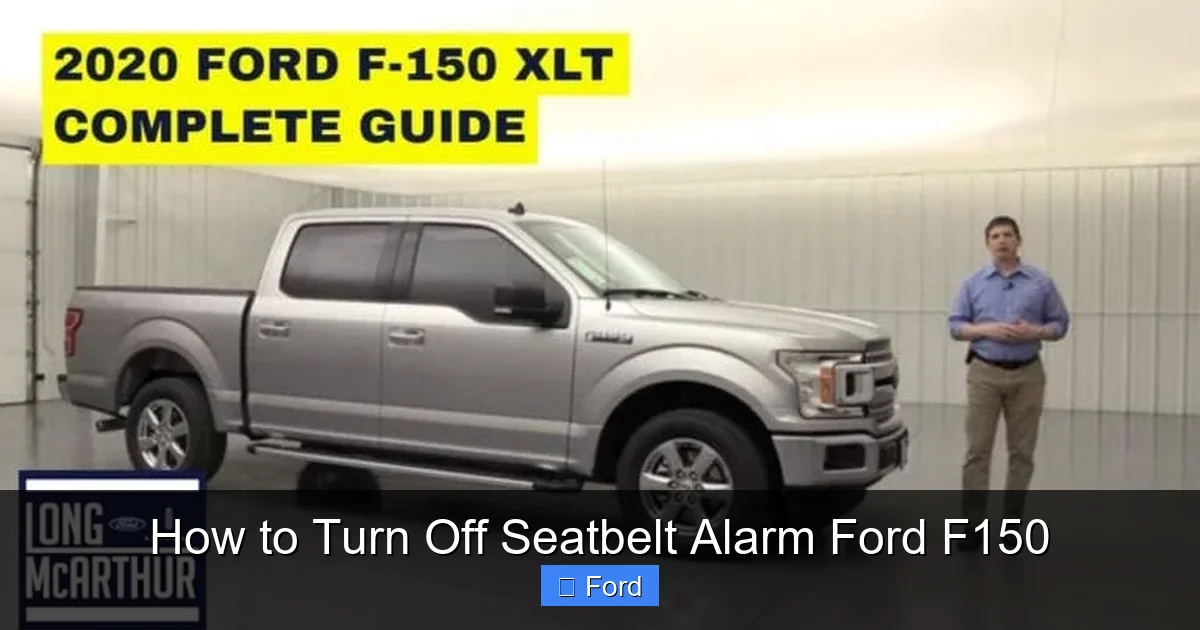 How to Turn Off Seatbelt Alarm Ford F150