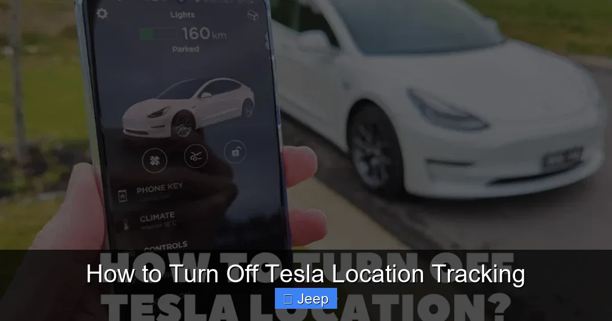How to Turn Off Tesla Location Tracking