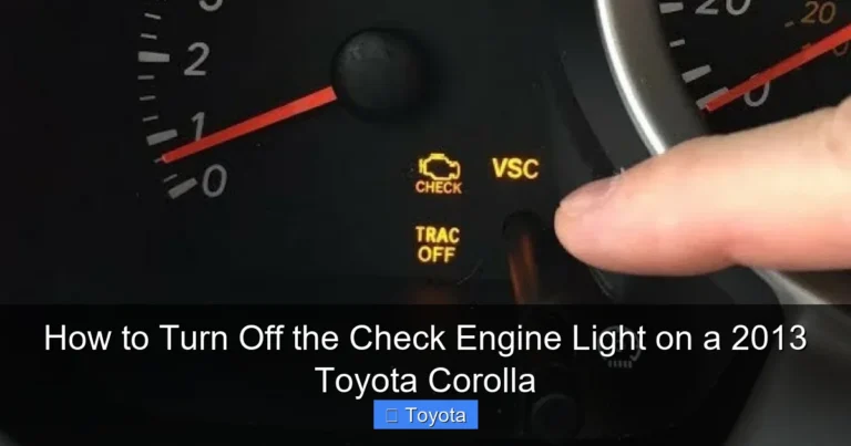 How to Turn Off the Check Engine Light on a 2013 Toyota Corolla