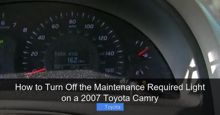 How to Turn Off the Maintenance Required Light on a 2007 Toyota Camry