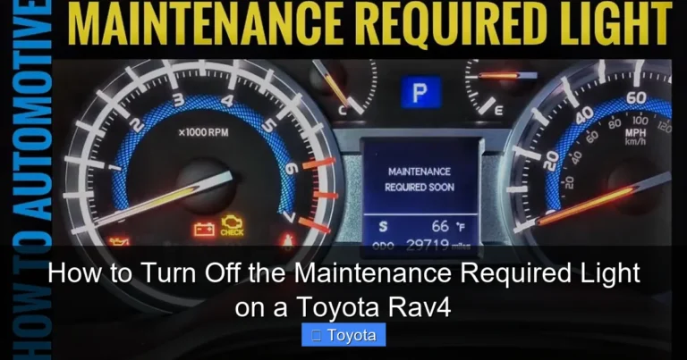 How to Turn Off the Maintenance Required Light on a Toyota Rav4