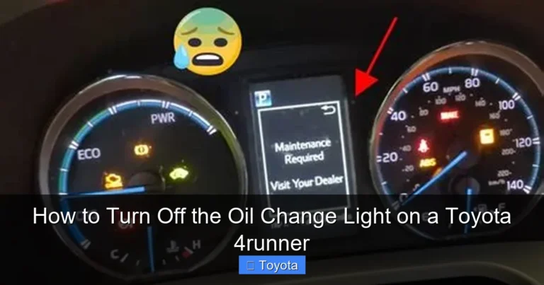 How to Turn Off the Oil Change Light on a Toyota 4runner