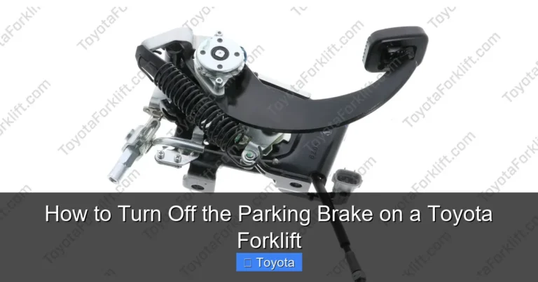 How to Turn Off the Parking Brake on a Toyota Forklift