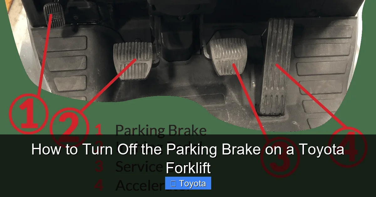 How to Turn Off the Parking Brake on a Toyota Forklift