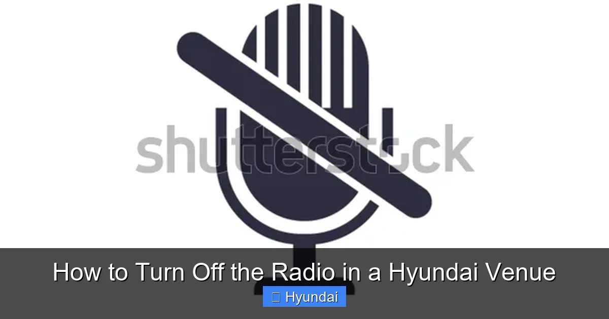 How to Turn Off the Radio in a Hyundai Venue