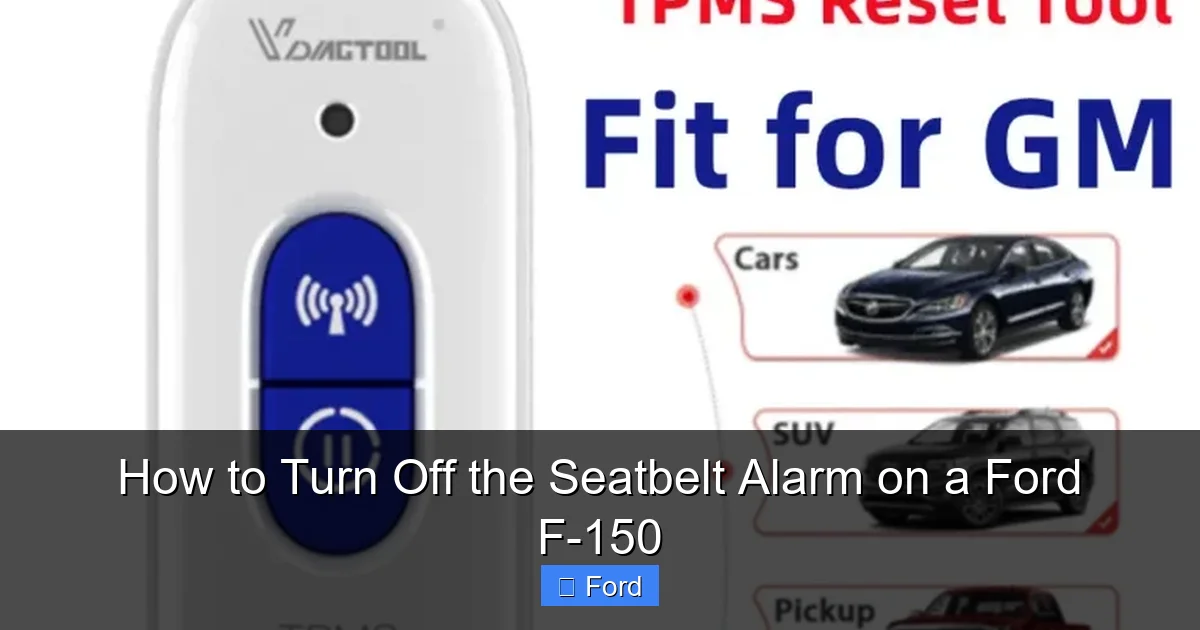 How to Turn Off the Seatbelt Alarm on a Ford F-150