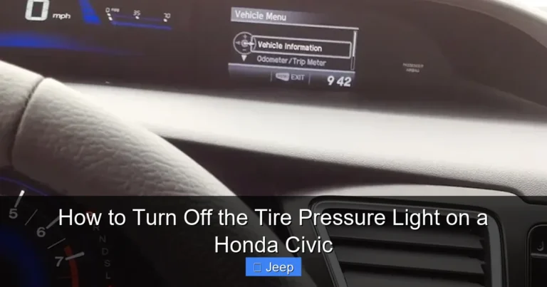 How to Turn Off the Tire Pressure Light on a Honda Civic