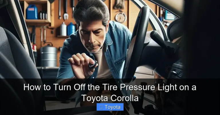 How to Turn Off the Tire Pressure Light on a Toyota Corolla