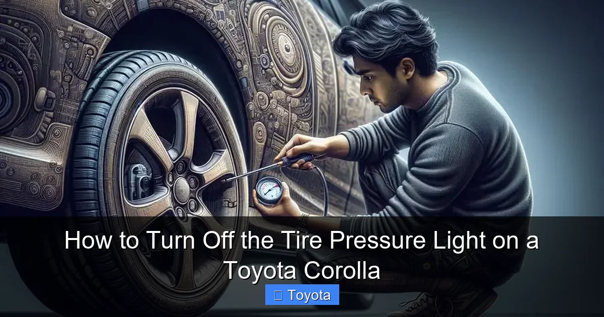 How to Turn Off the Tire Pressure Light on a Toyota Corolla