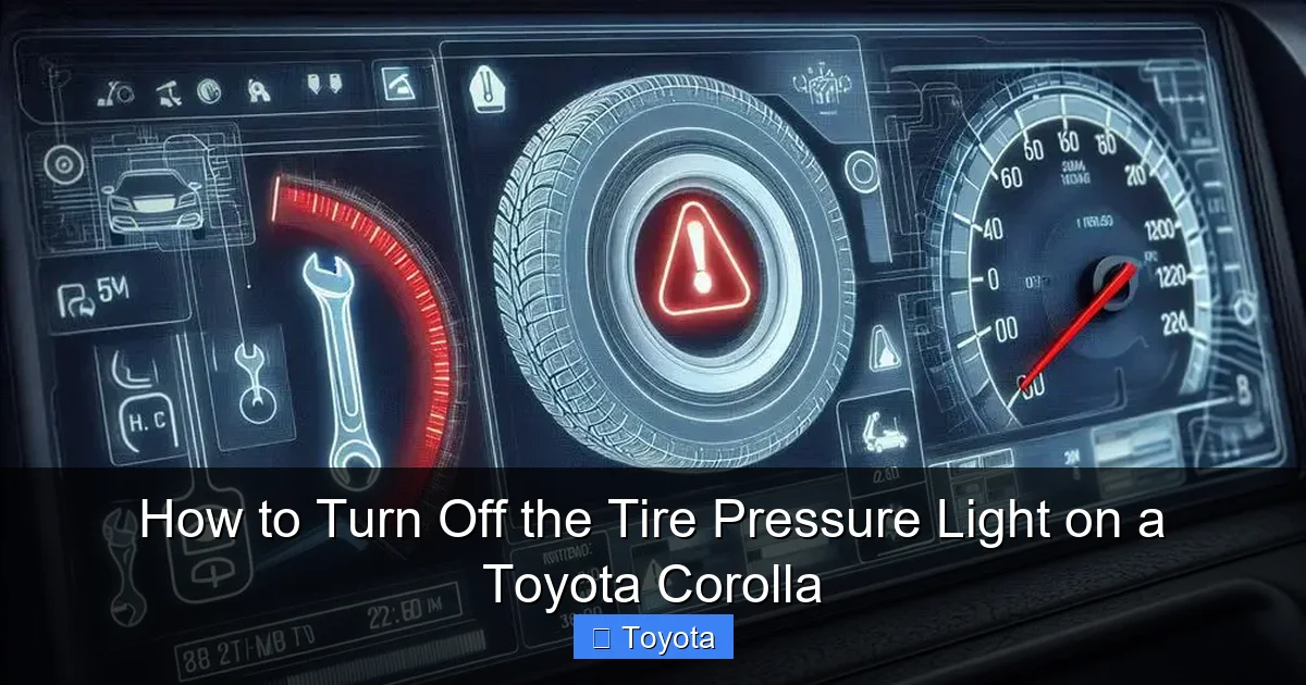 How to Turn Off the Tire Pressure Light on a Toyota Corolla