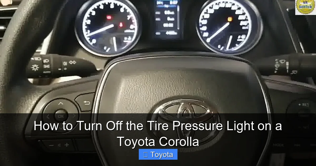 How to Turn Off the Tire Pressure Light on a Toyota Corolla