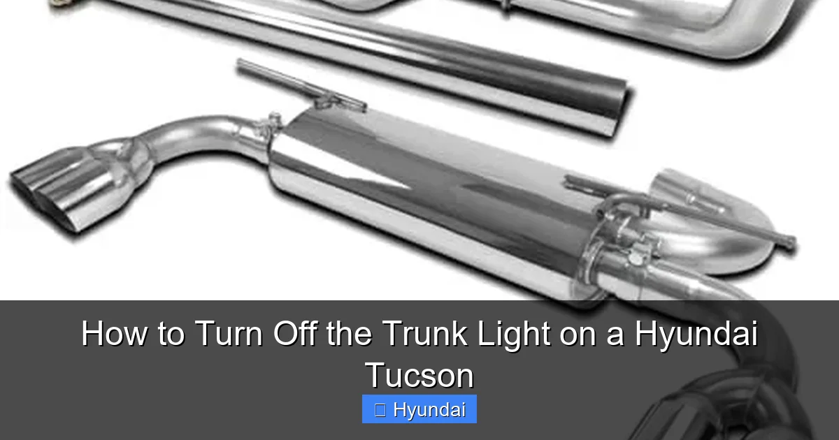 How to Turn Off the Trunk Light on a Hyundai Tucson