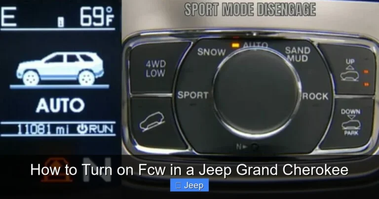 How to Turn on Fcw in a Jeep Grand Cherokee