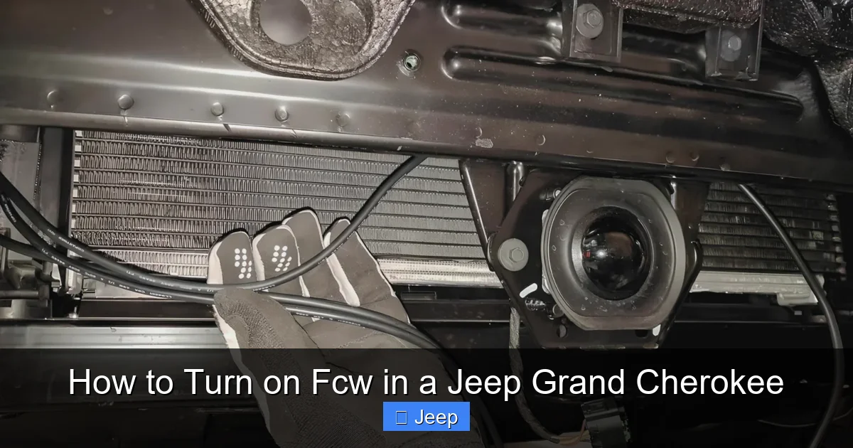 How to Turn on Fcw in a Jeep Grand Cherokee