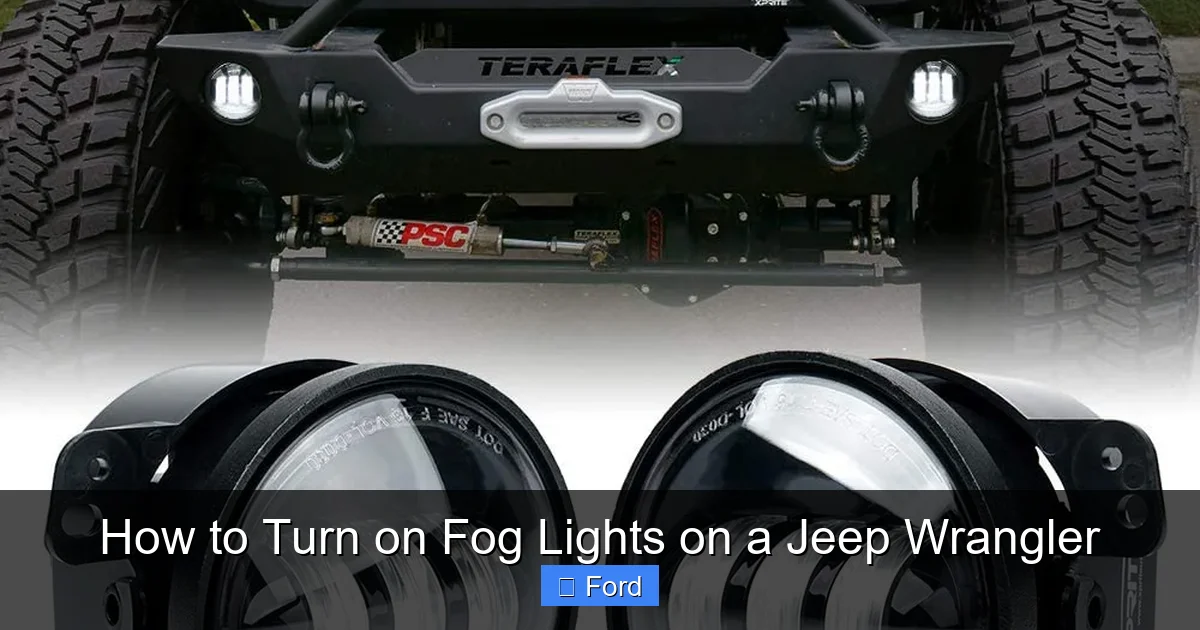 How to Turn on Fog Lights on a Jeep Wrangler