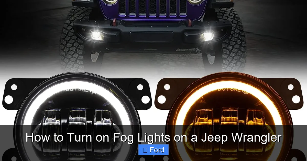 How to Turn on Fog Lights on a Jeep Wrangler