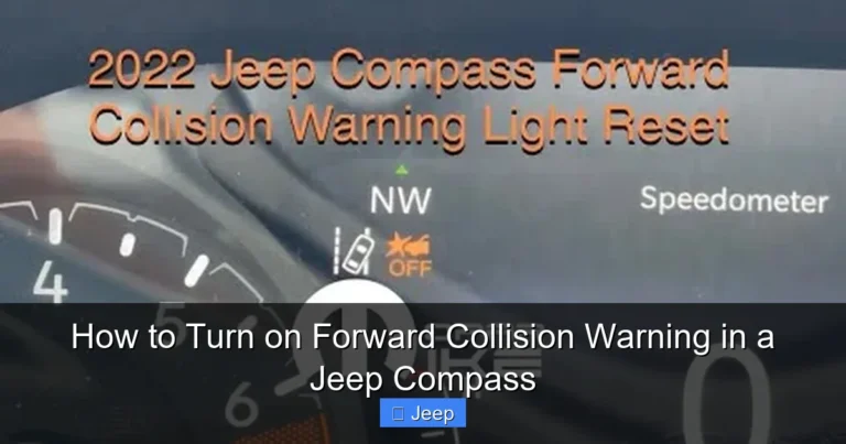 How to Turn on Forward Collision Warning in a Jeep Compass