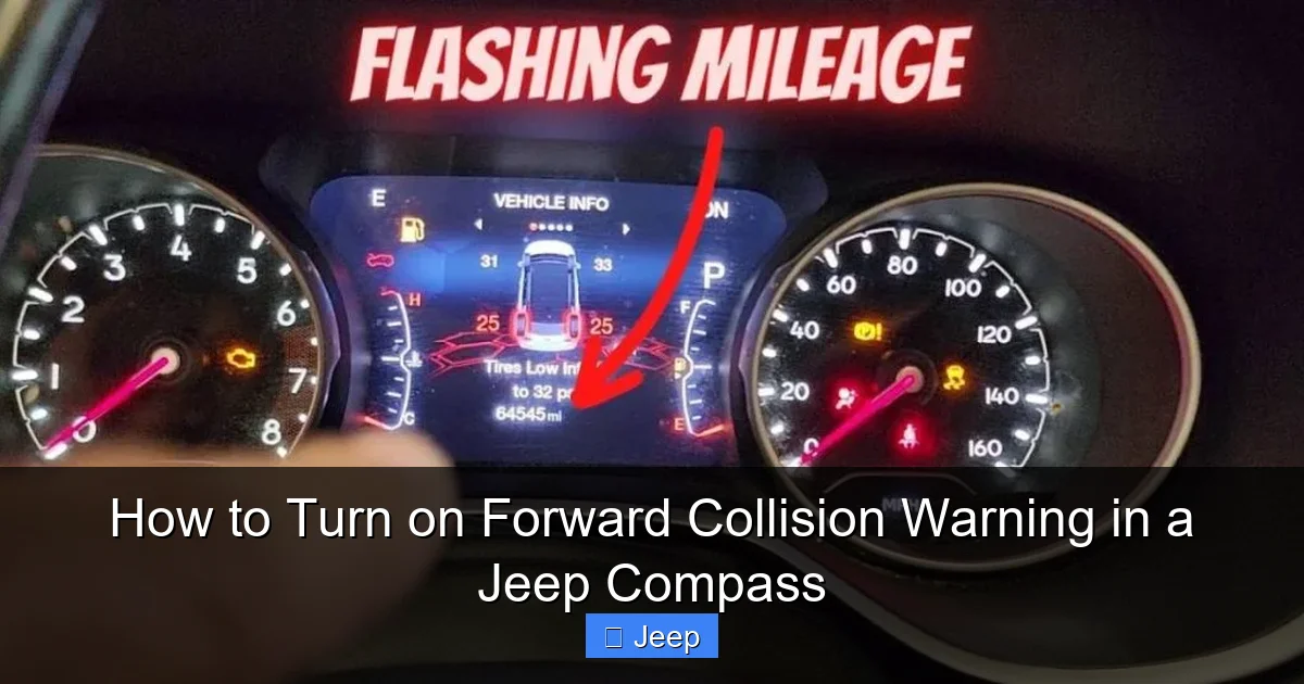 How to Turn on Forward Collision Warning in a Jeep Compass