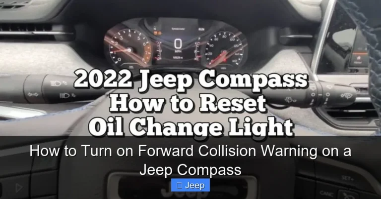 How to Turn on Forward Collision Warning on a Jeep Compass