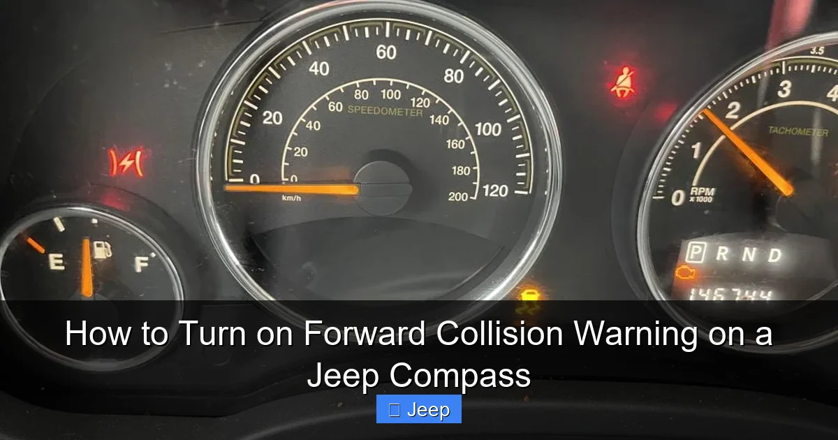 How to Turn on Forward Collision Warning on a Jeep Compass