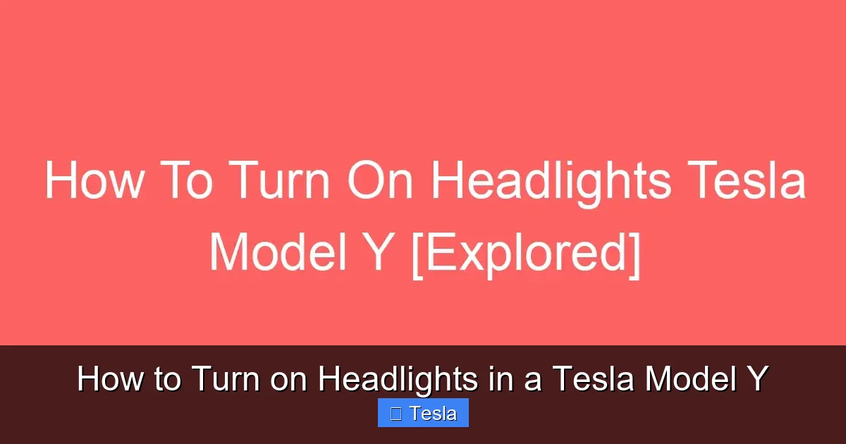 How to Turn on Headlights in a Tesla Model Y