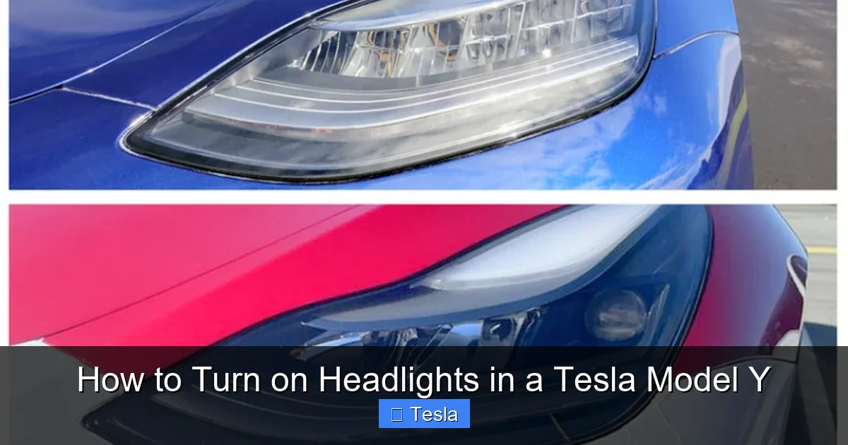How to Turn on Headlights in a Tesla Model Y