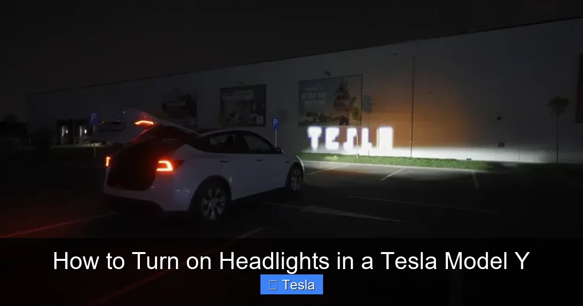How to Turn on Headlights in a Tesla Model Y