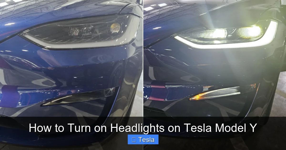 How to Turn on Headlights on Tesla Model Y