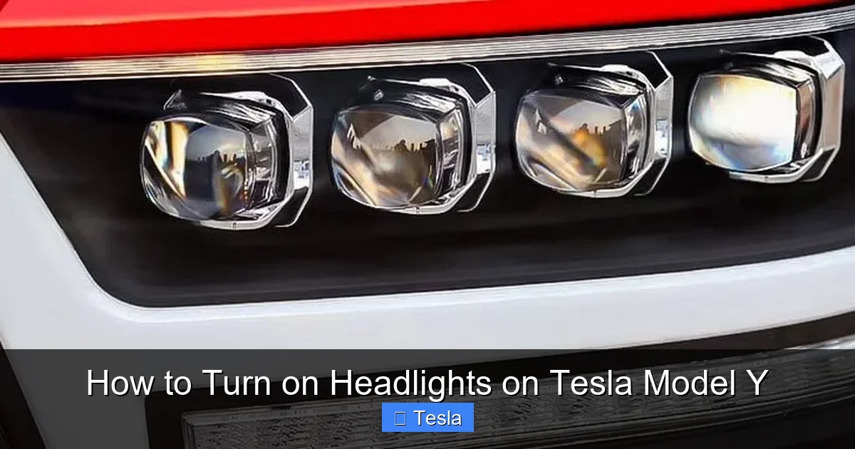 How to Turn on Headlights on Tesla Model Y