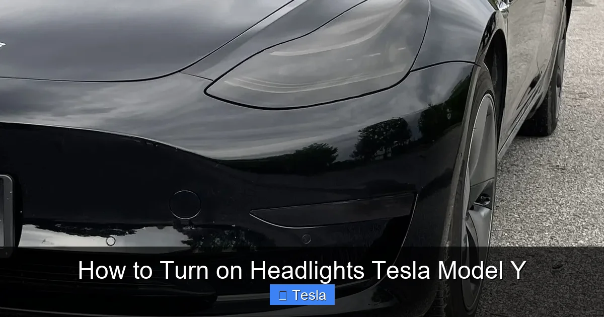 How to Turn on Headlights Tesla Model Y