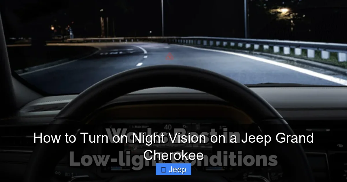 How to Turn on Night Vision on a Jeep Grand Cherokee