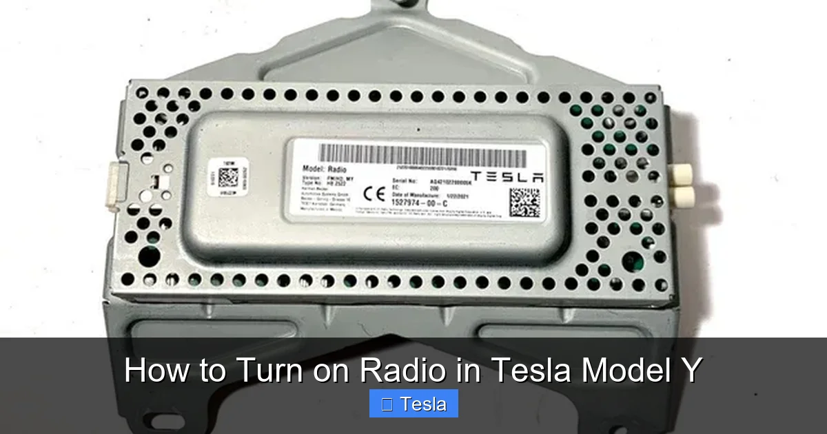 How to Turn on Radio in Tesla Model Y