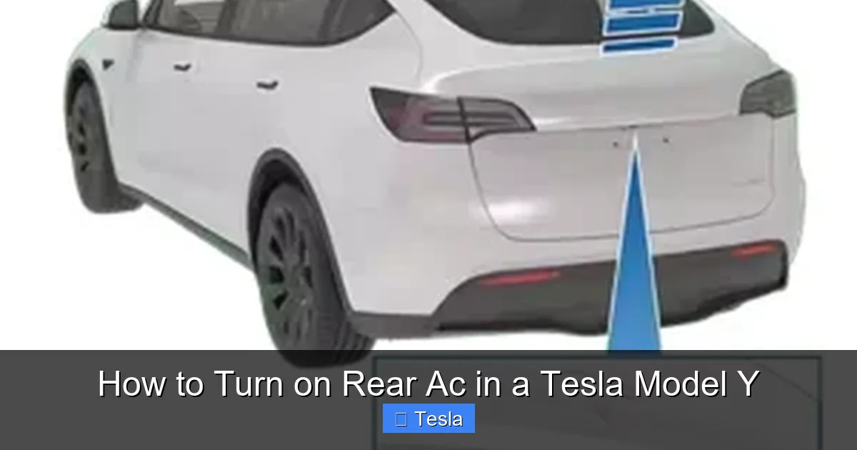 How to Turn on Rear Ac in a Tesla Model Y