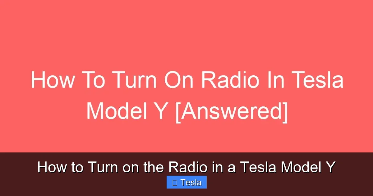 How to Turn on the Radio in a Tesla Model Y